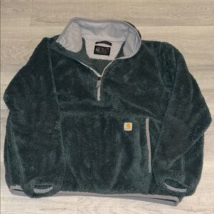 Carhartt Dark Green Zip-Up Sweater